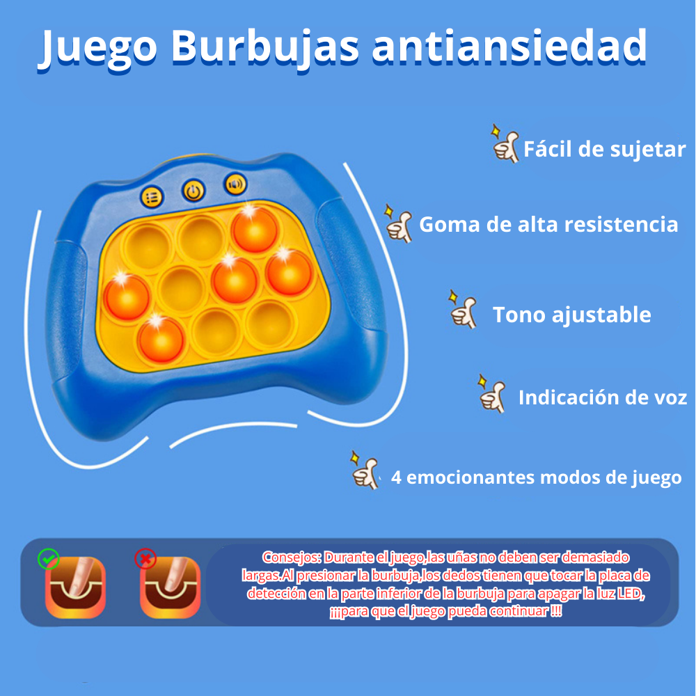 Juego de burbujas iluminadas anti-ansiedad (Último día Oferta 15%)