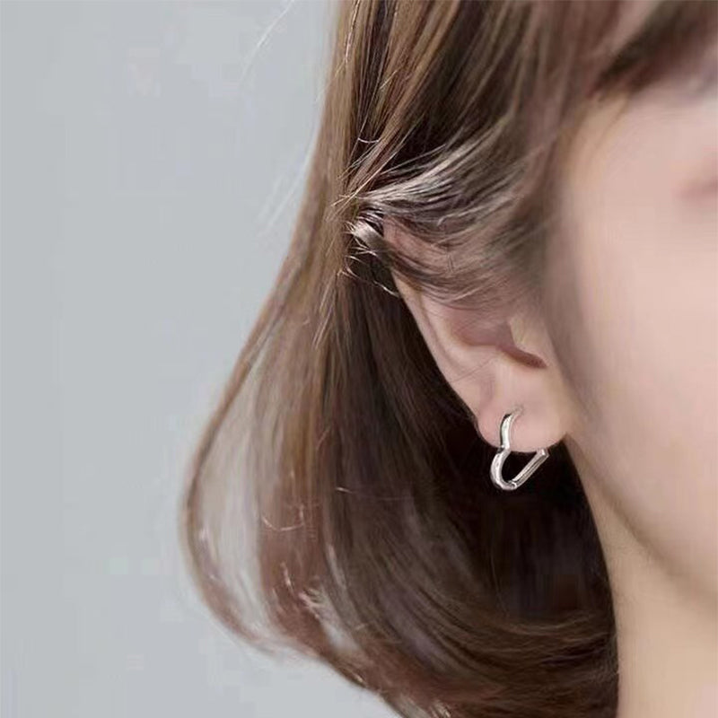 Pendientes corazón plata y oro