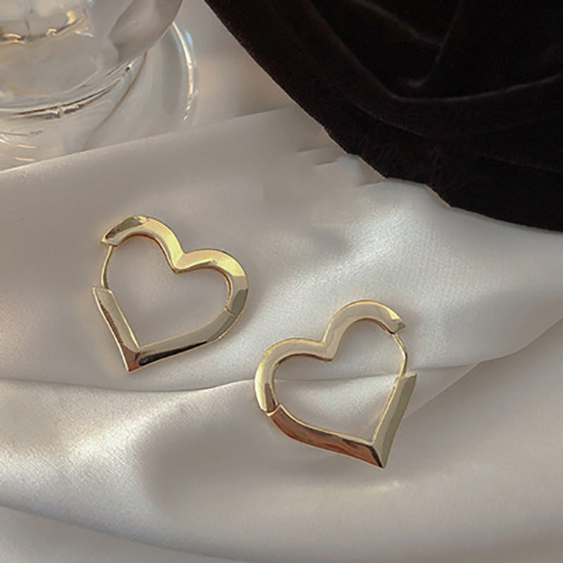 Pendientes corazón plata y oro