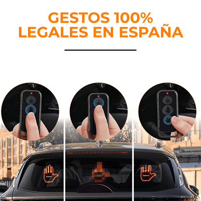 Mano con gestos para coche
