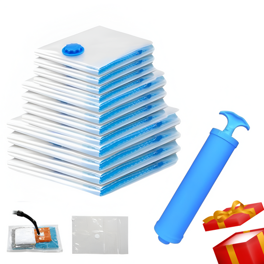PACK 10 Bolsas al vacío + Regalo bomba de mano