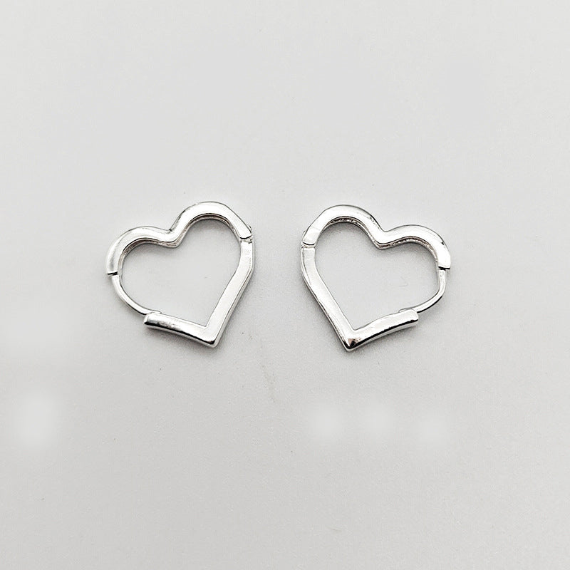 Pendientes corazón plata y oro