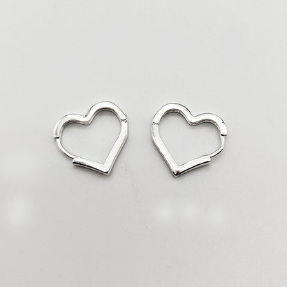 Pendientes corazón plata y oro